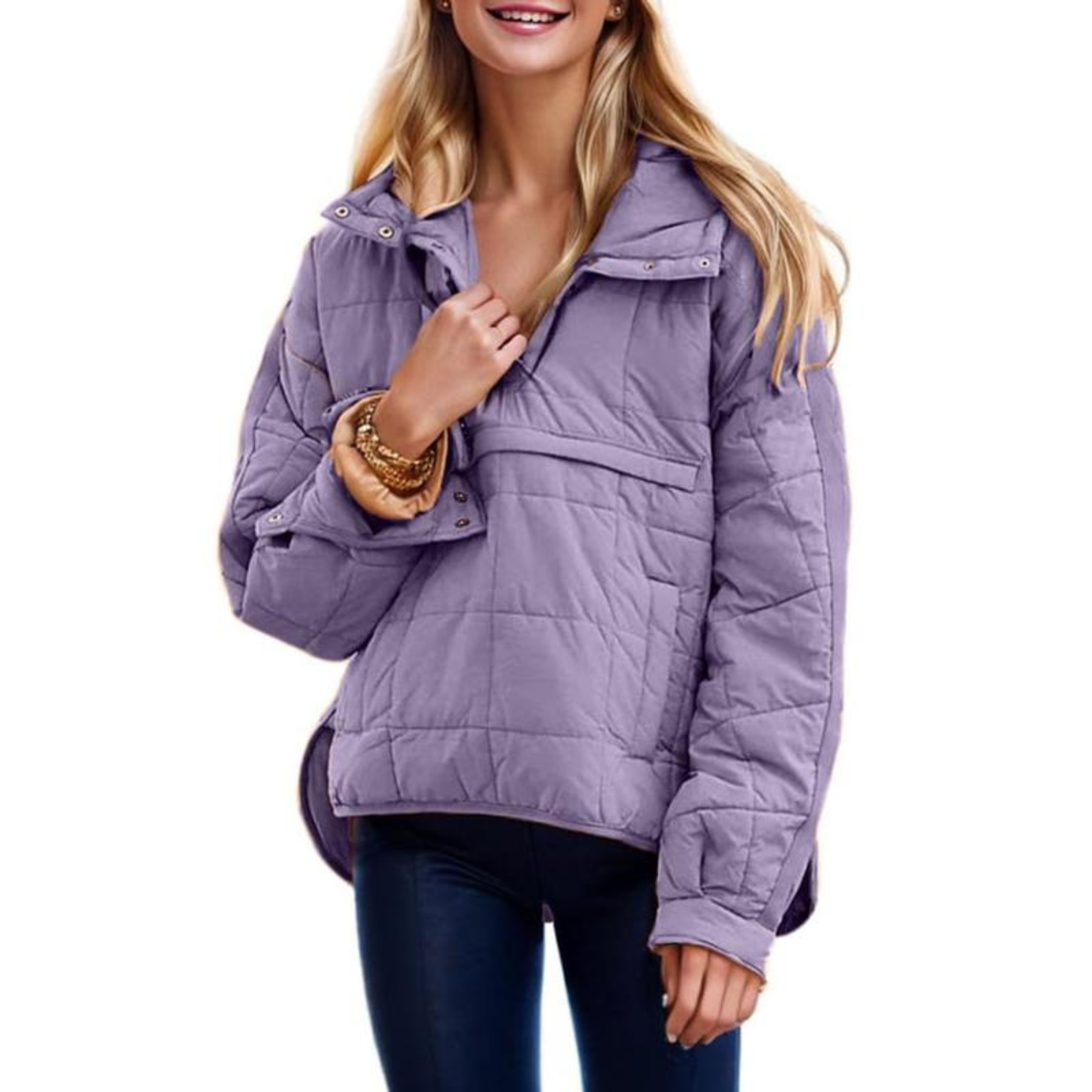 Anna-Berg | Oversized Hooded Pullover Jacket
