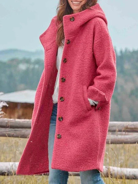 Anna-Berg | Long Sleeve Coat with Buttons