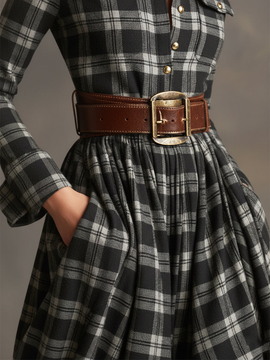 Anna-Berg | Brown Casual Dress
