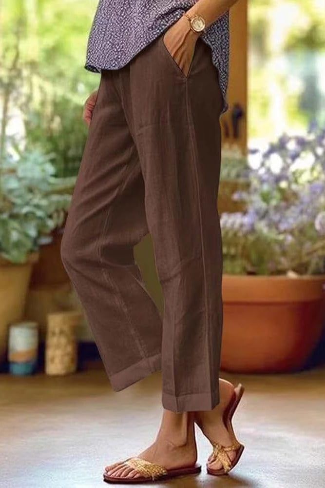 Anna-Berg | Graceful Light Summer Trousers with Graceful Drape