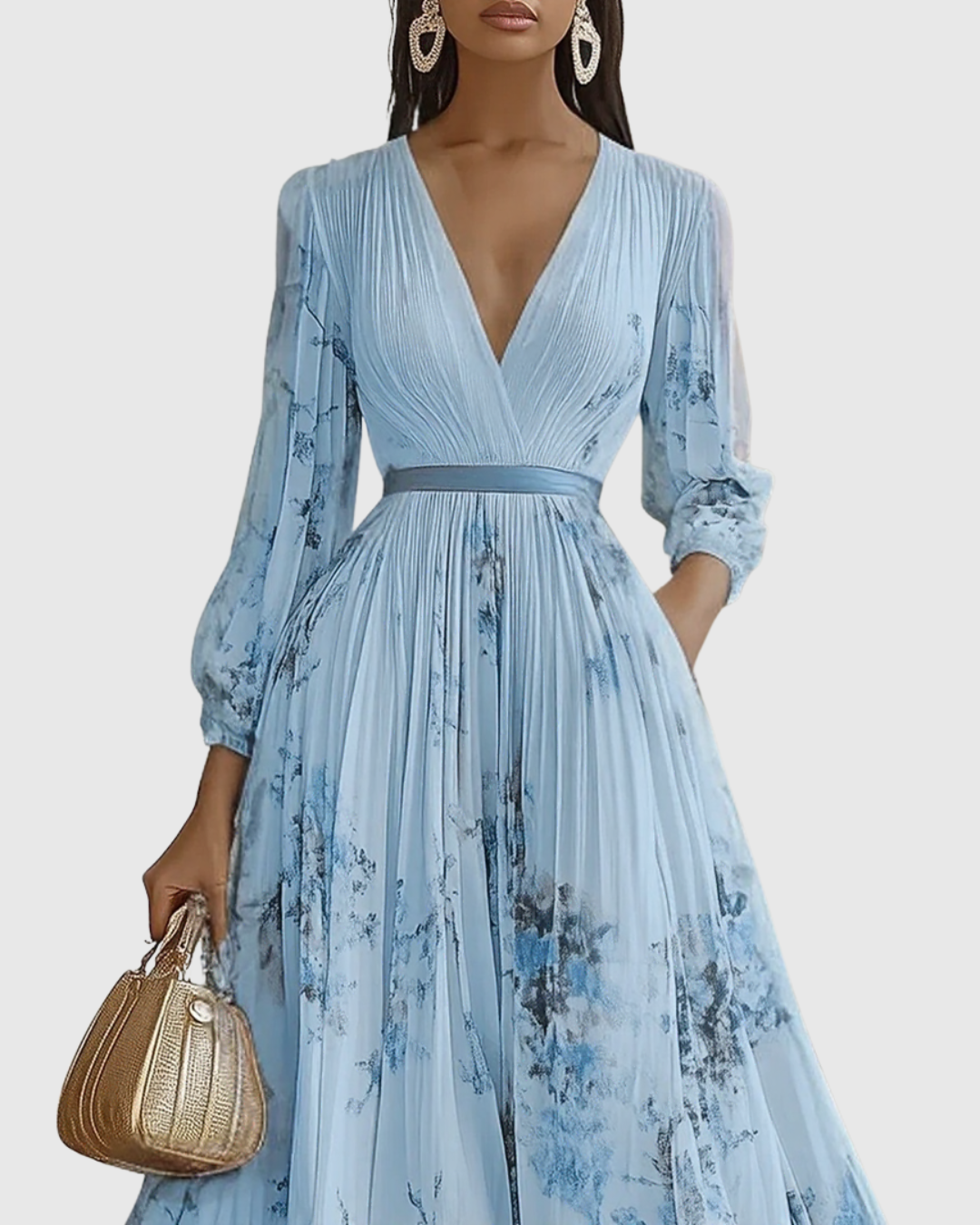 Anna-Berg | Elegant Pleated Maxi Dress Made to Turn Heads