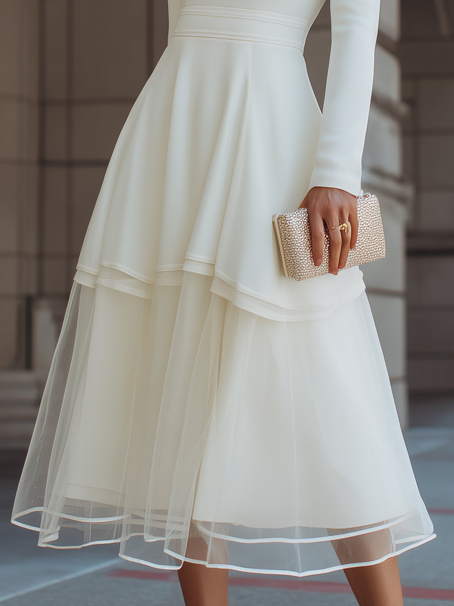 Anna-Berg | Long Sleeve Layered Dress