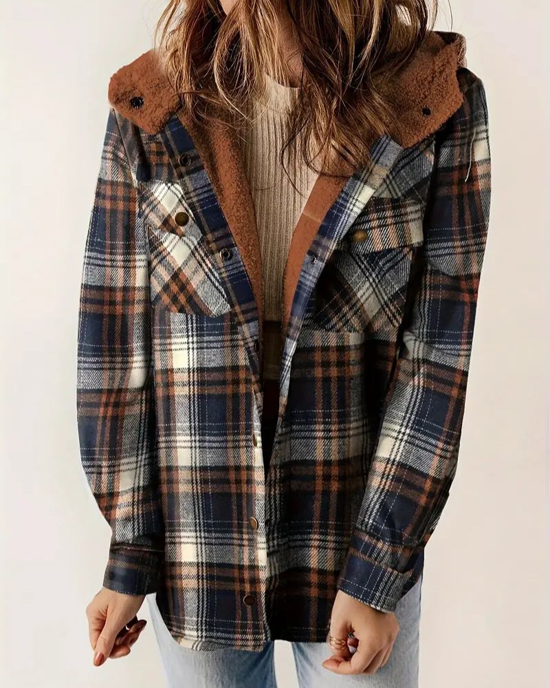 Anna-Berg | Checkered Jacket with Sherpa Lining