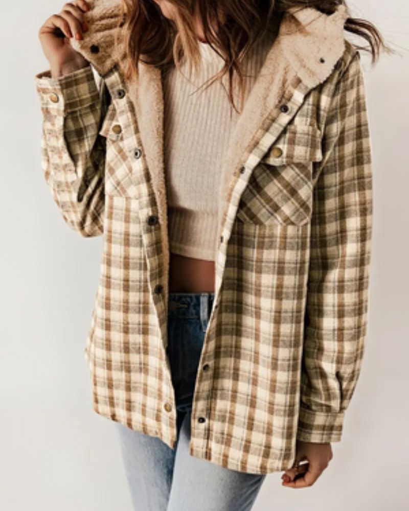 Anna-Berg | Checkered Jacket with Sherpa Lining