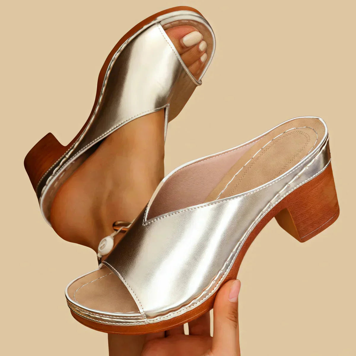 Anna-Berg | Elegant Orthopedic Sandals With Thick Heels