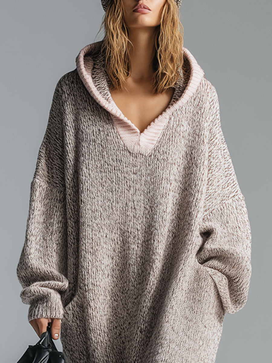Anna-Berg | Grey Knit Floral Dress