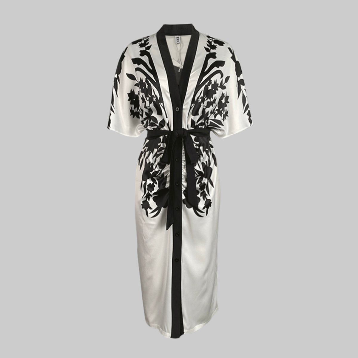 Anna-Berg | Half Sleeves Flower Print Printed Dress