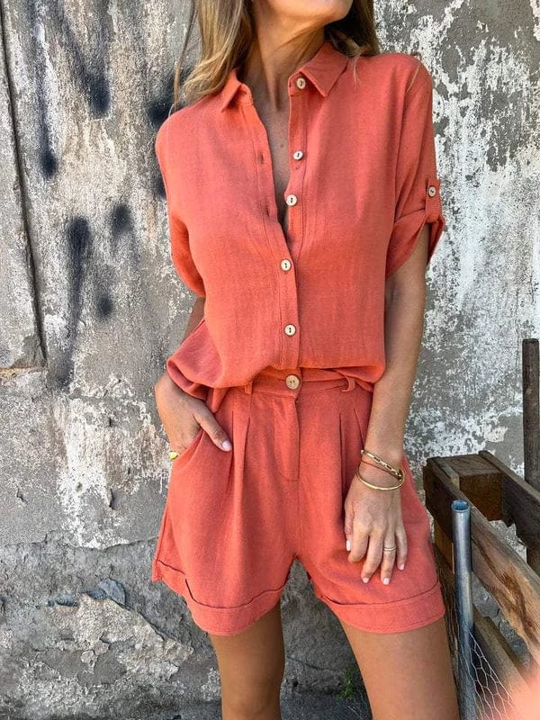 Anna-Berg | Graceful Lightweight Shorts And Top Set in a Flattering Cut