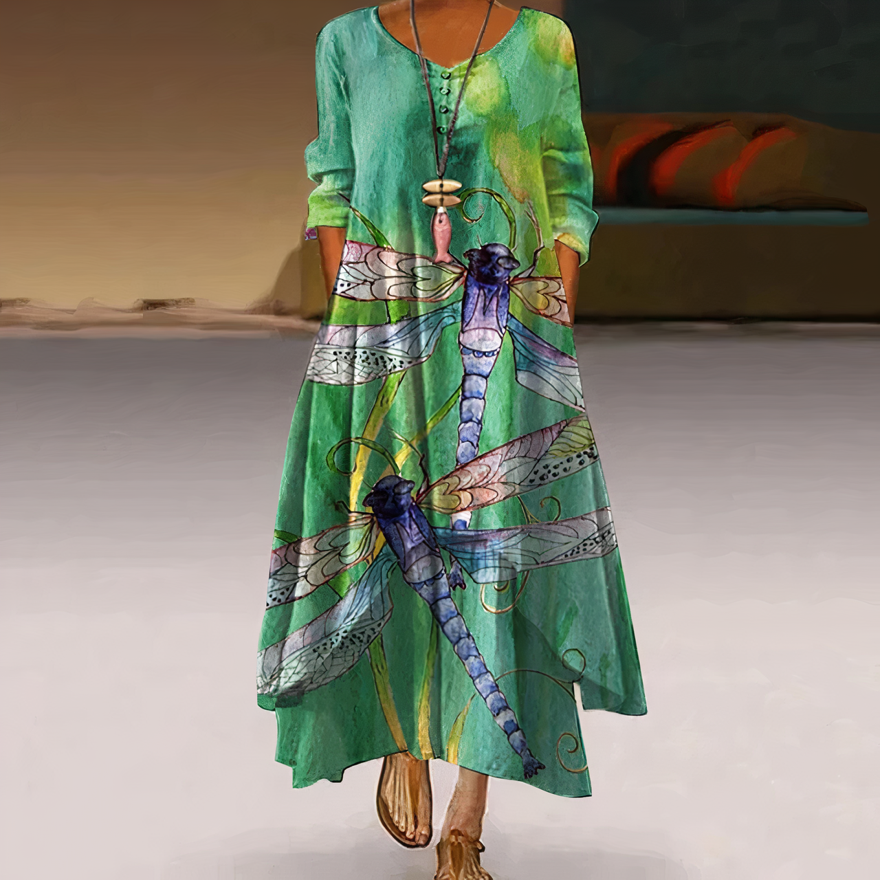 Anna-Berg | Statement Dress With Lace Finish