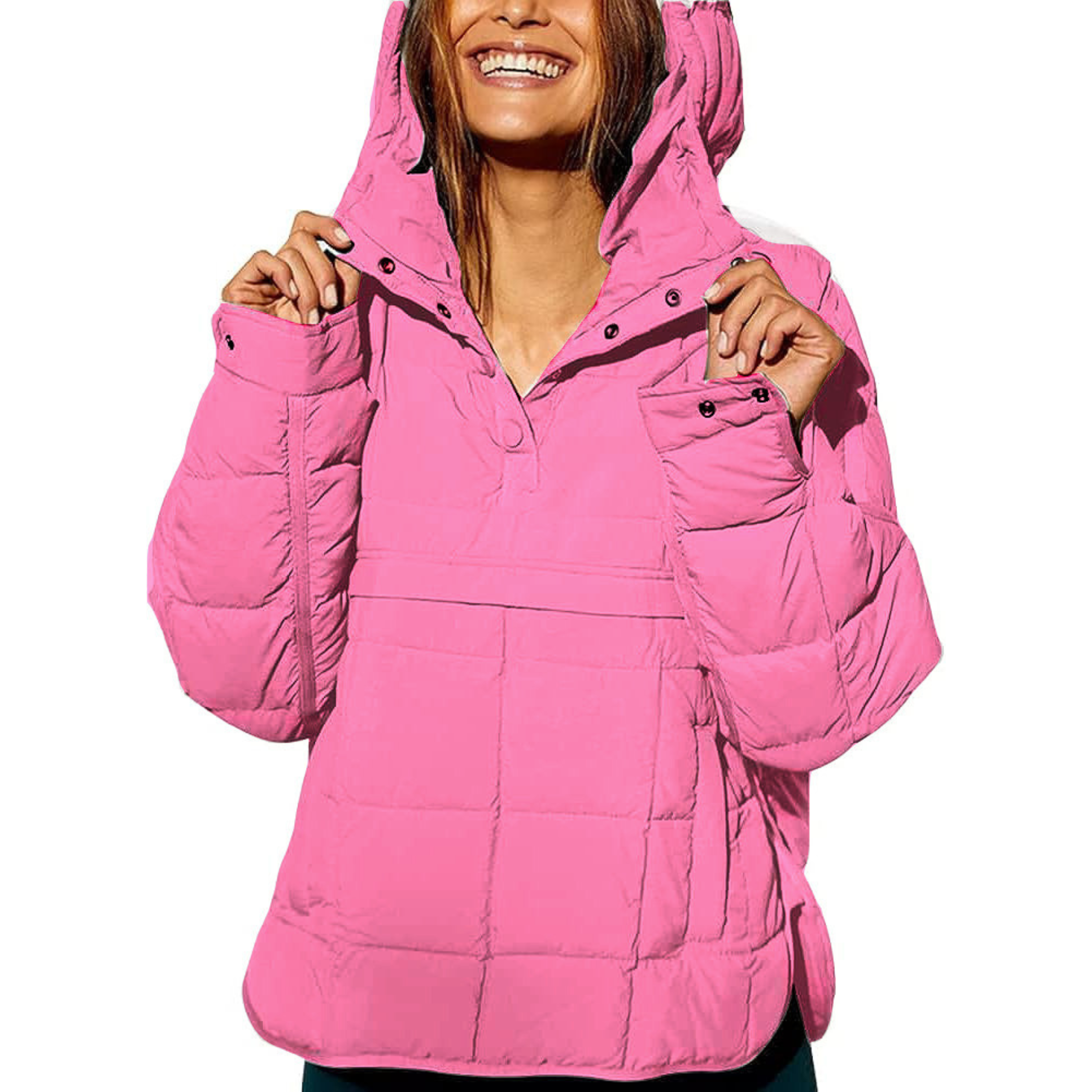 Anna-Berg | Oversized Hooded Pullover Jacket