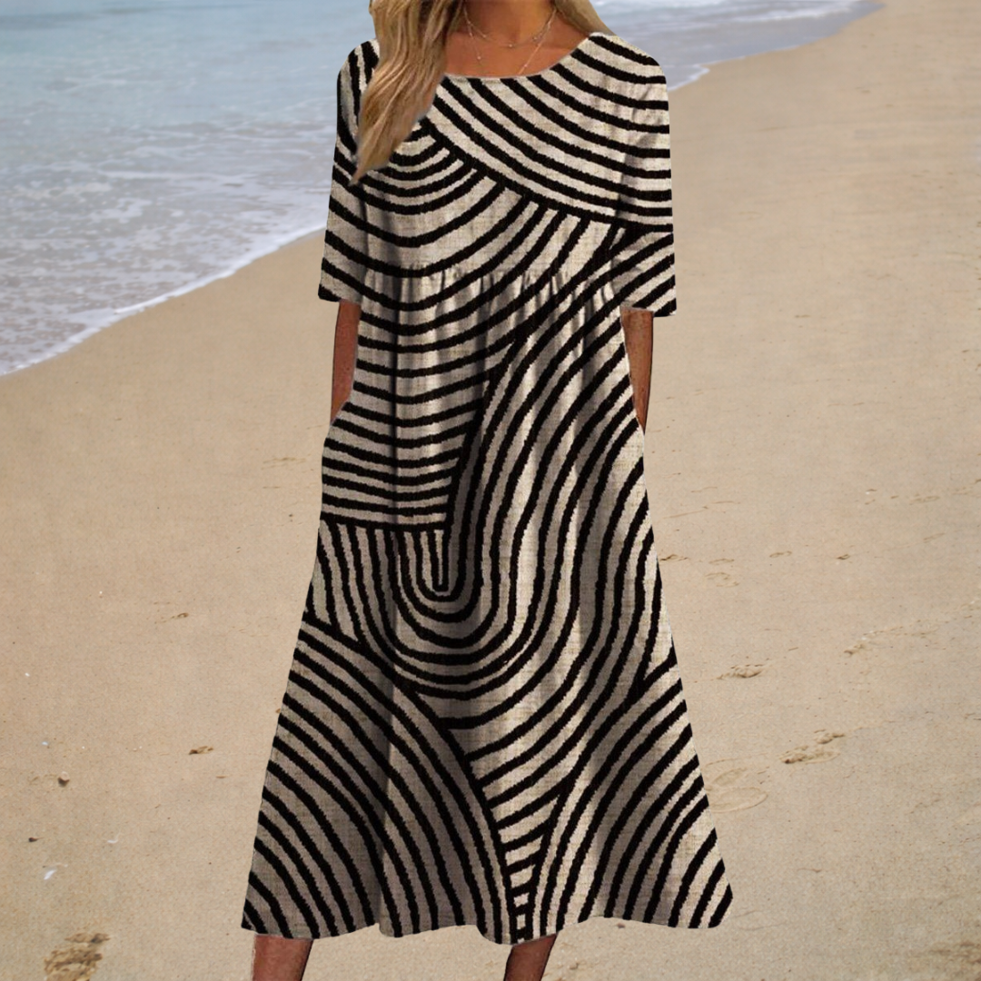 Anna-Berg | Romantic Midi Dress with a Flattering Silhouette