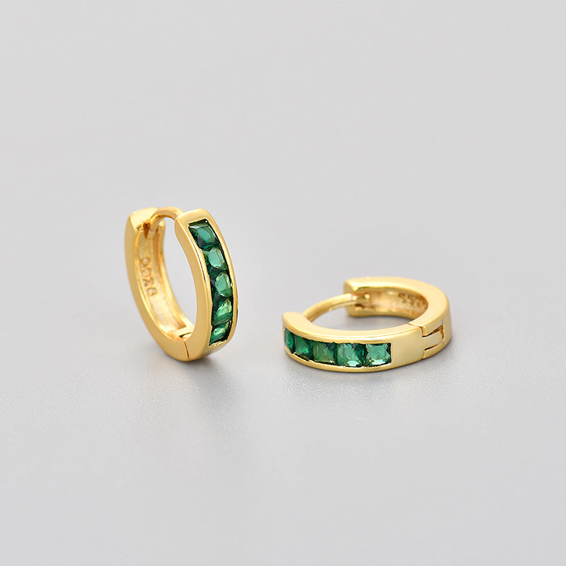 Circle Zircon Earrings