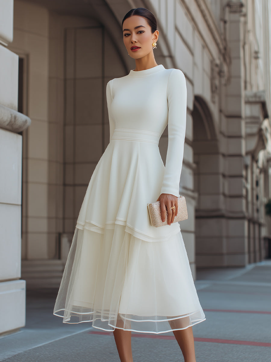 Anna-Berg | Long Sleeve Layered Dress
