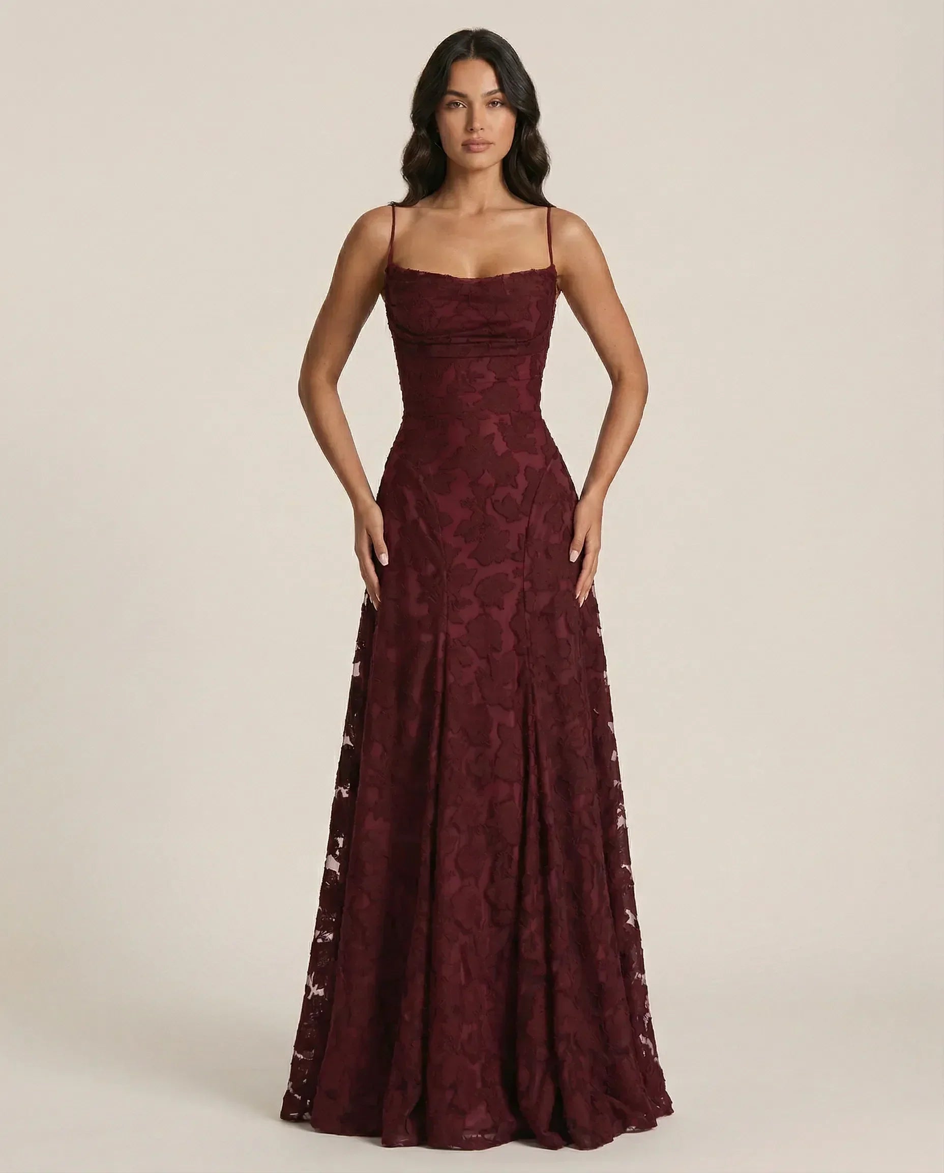 Anna-Berg | Sculpted Blooming Grace Maxi Dress Made to Turn Heads