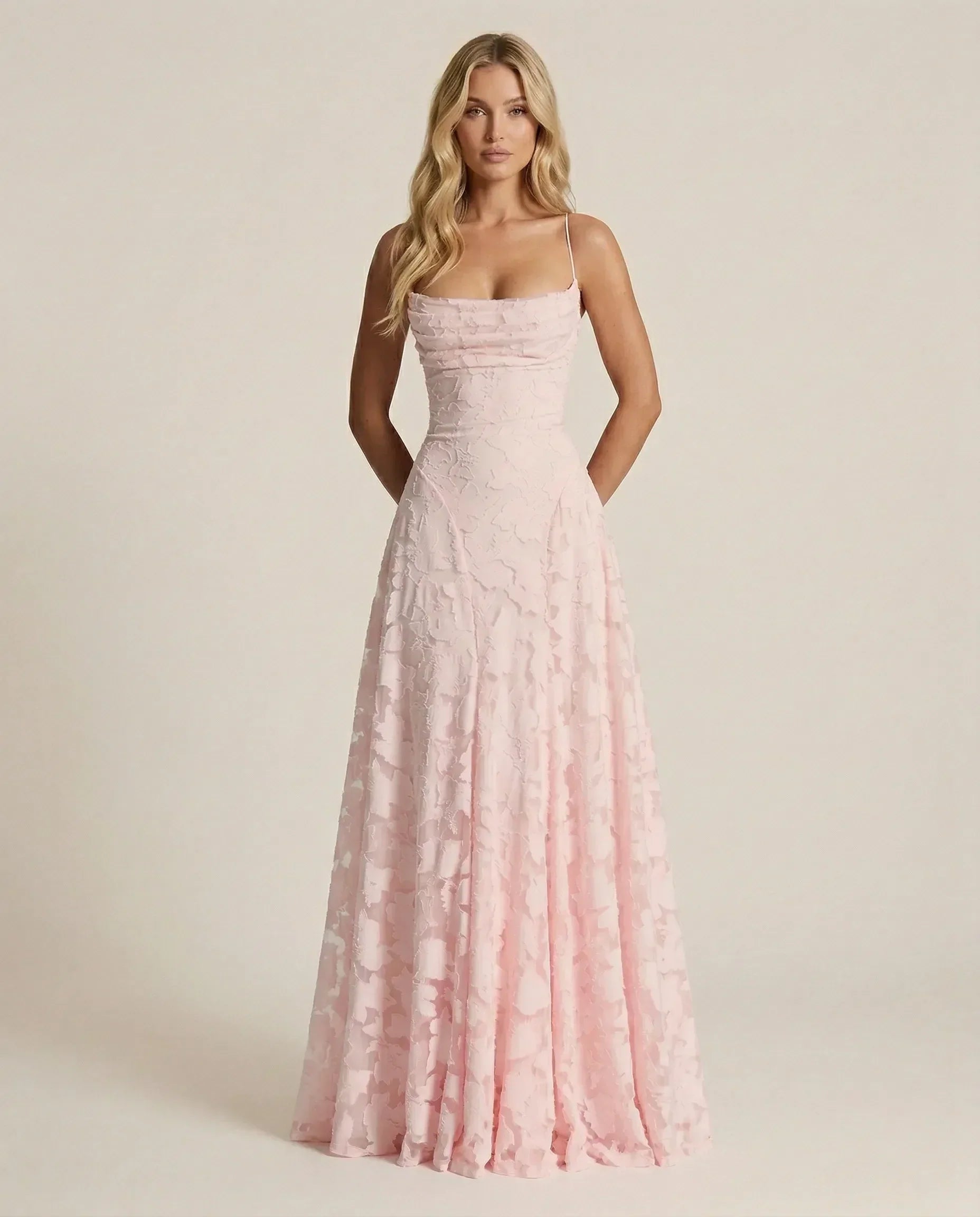 Anna-Berg | Sculpted Blooming Grace Maxi Dress Made to Turn Heads