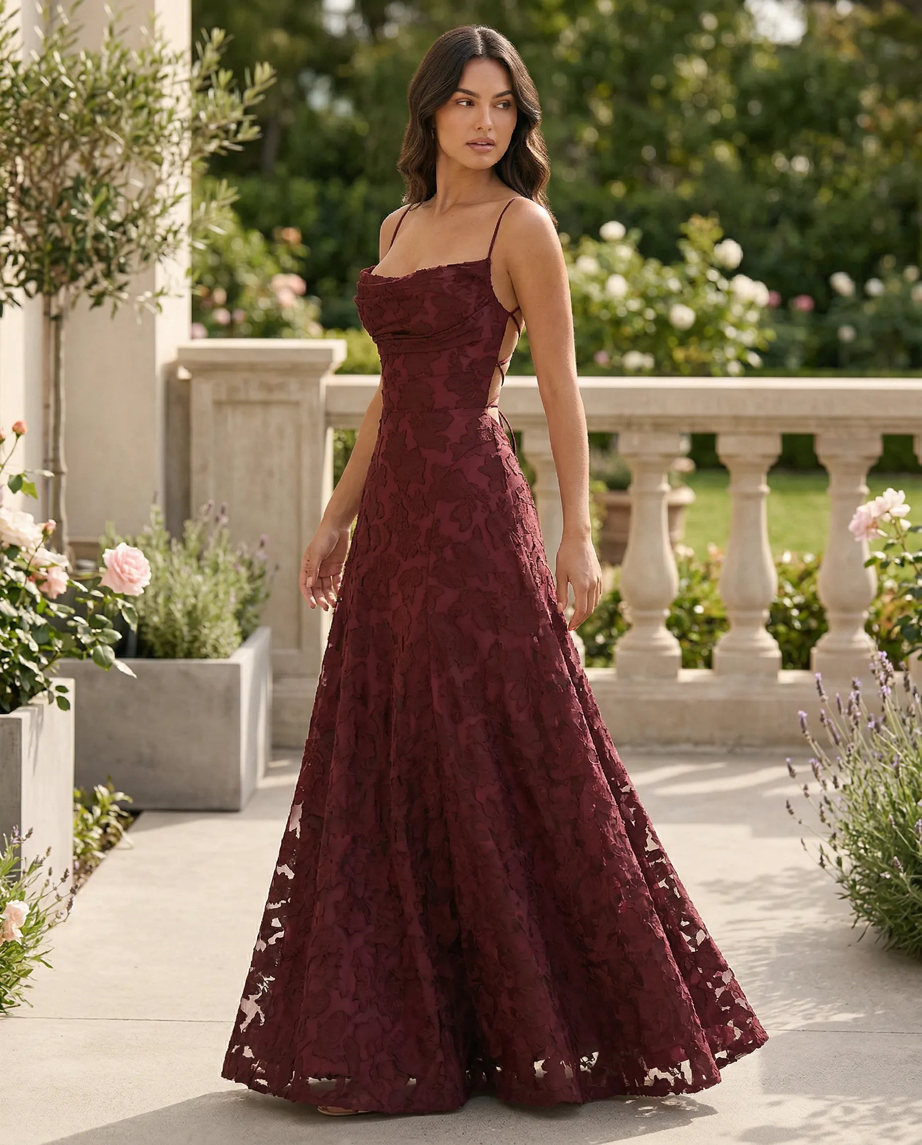 Anna-Berg | Sculpted Blooming Grace Maxi Dress Made to Turn Heads