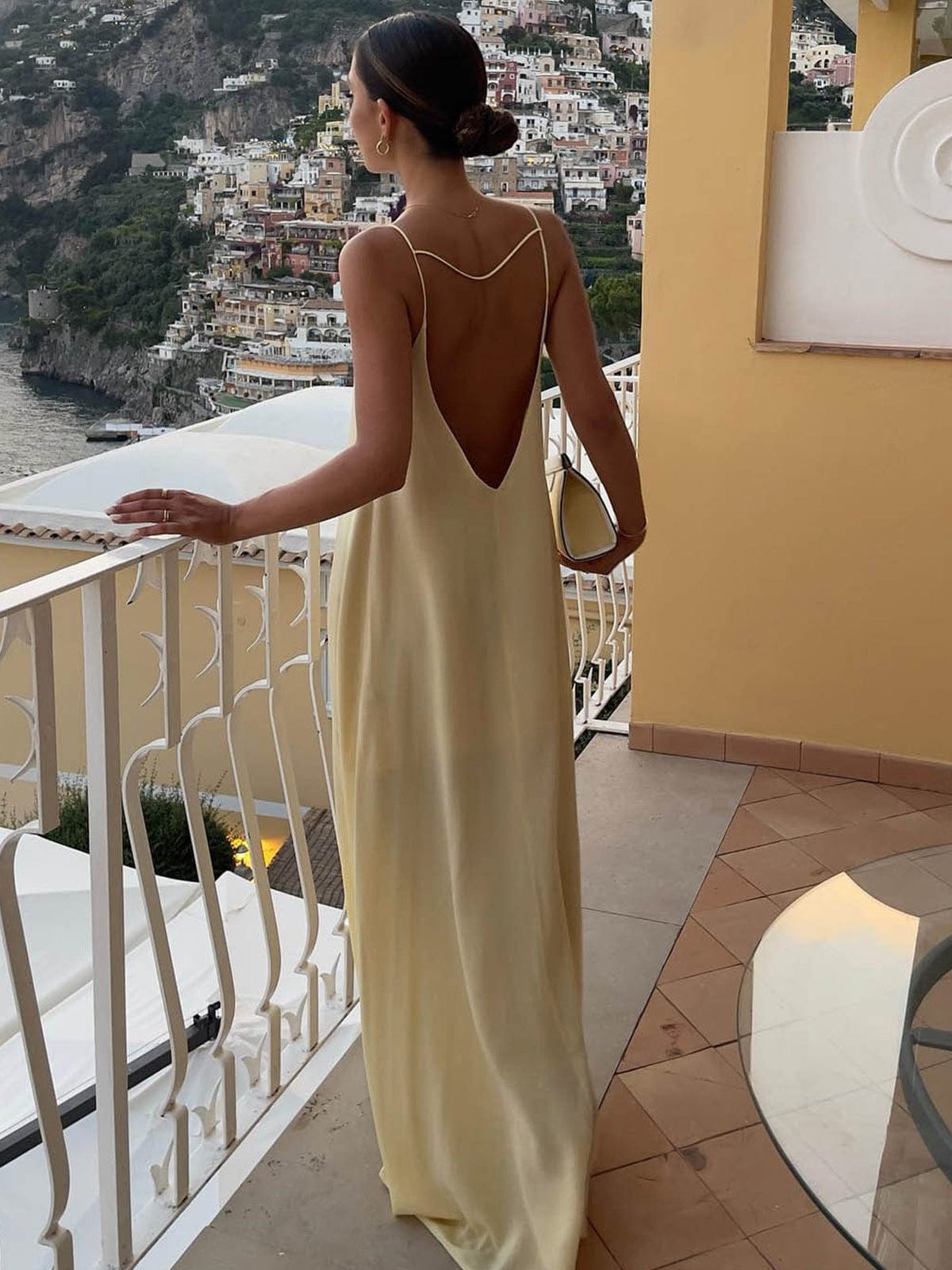 Anna-Berg | Effortless Maxi Dress With Open Back And Thin Straps