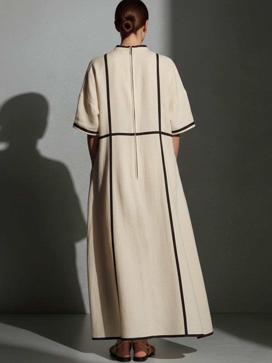 Anna-Berg | Beige Linen Dress