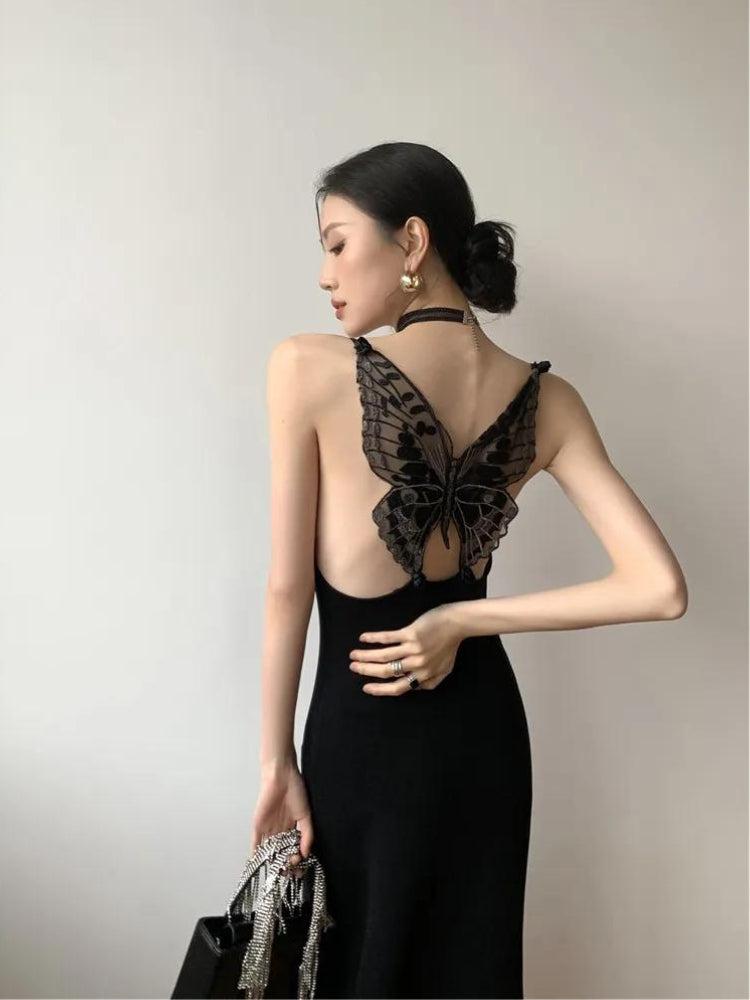 Anna-Berg | Black Butterfly Back Dress