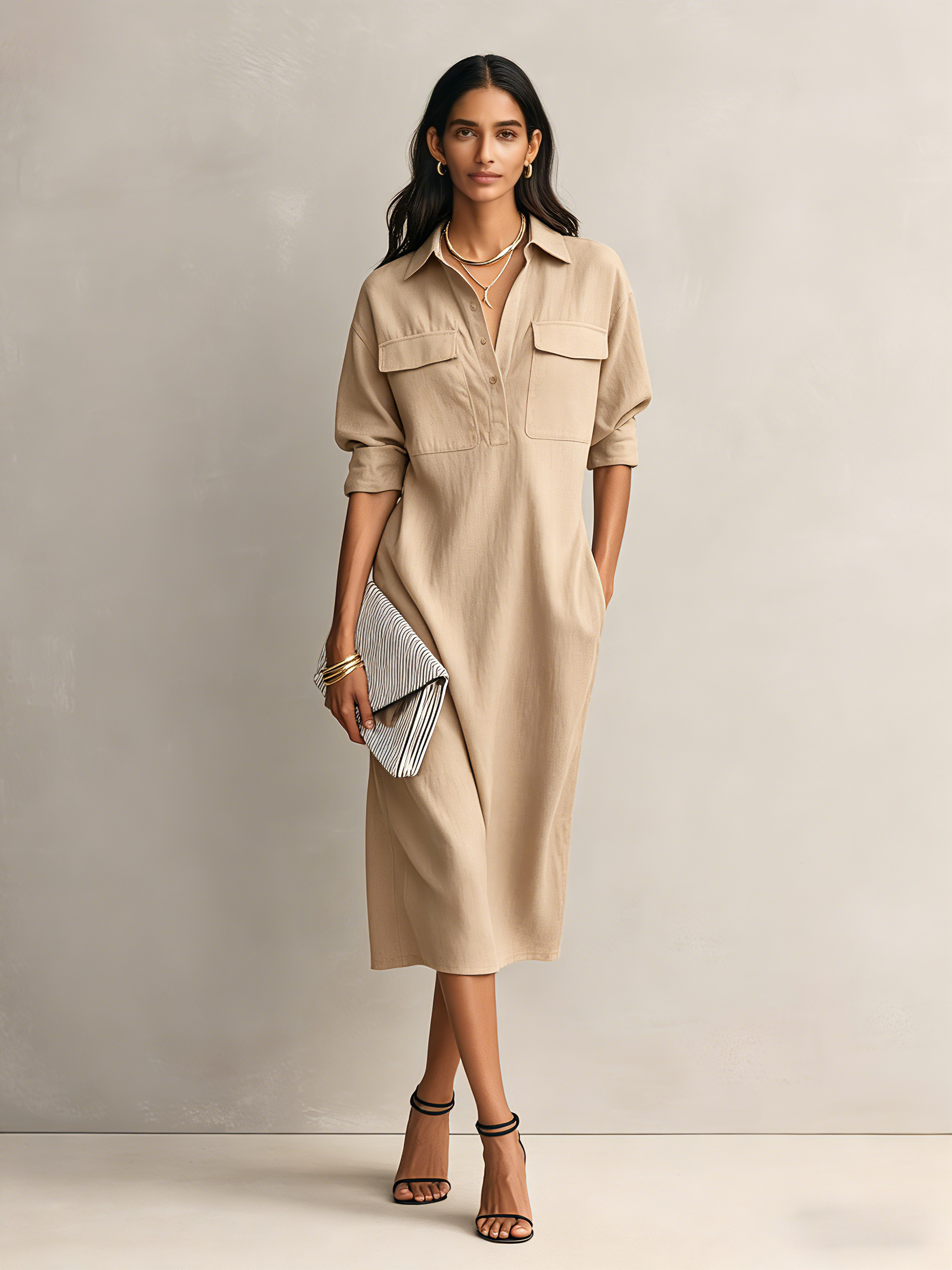 Anna-Berg | Black Linen Evening Dress