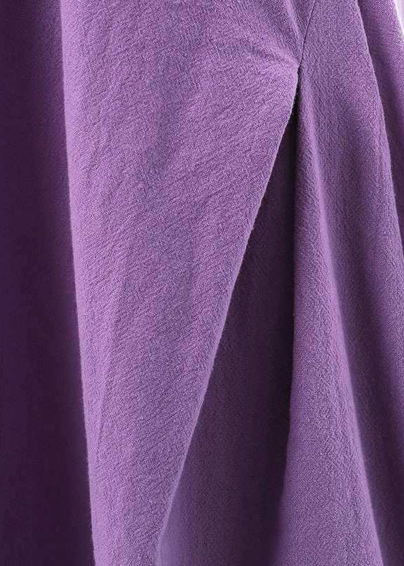 Anna-Berg | Bohemian Purple O-Neck Extra Large Dress
