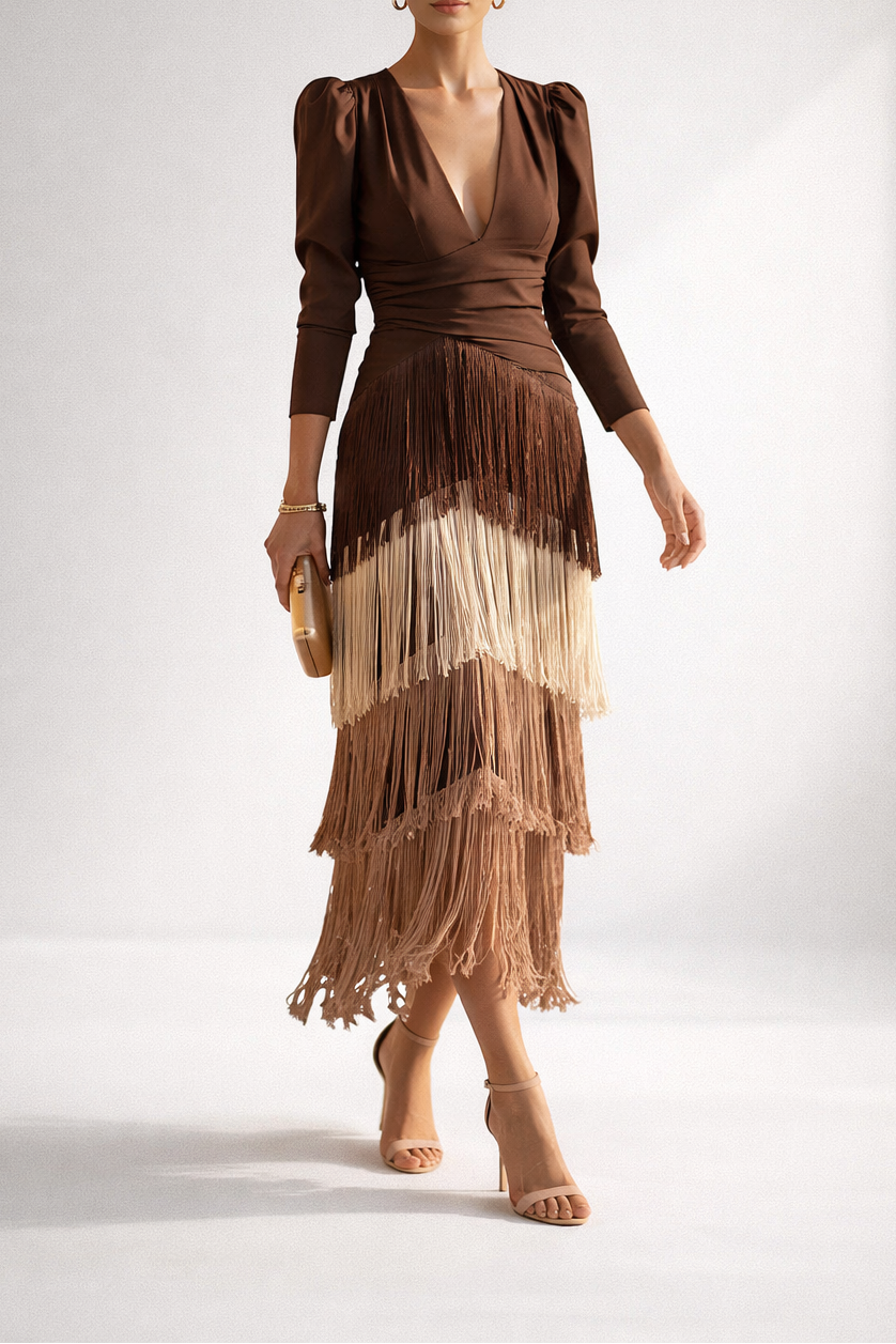 Anna-Berg | Fringe Elegant Dress