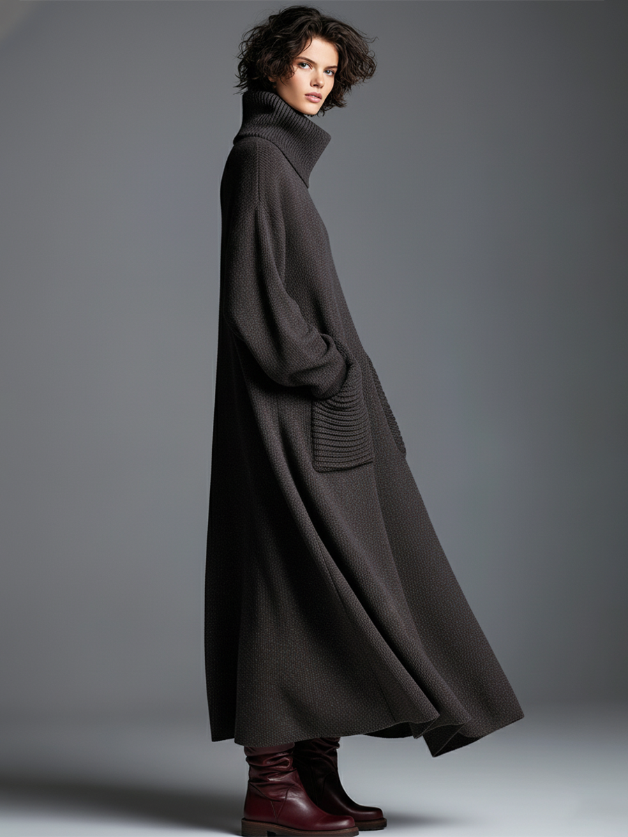 Anna-Berg | Brown Knit Dress