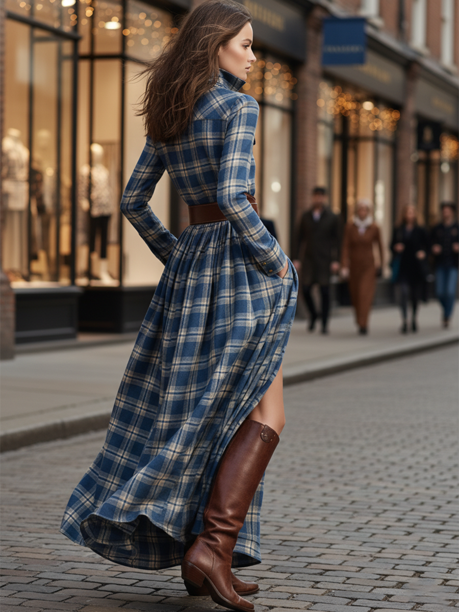 Anna-Berg | Brown Casual Dress