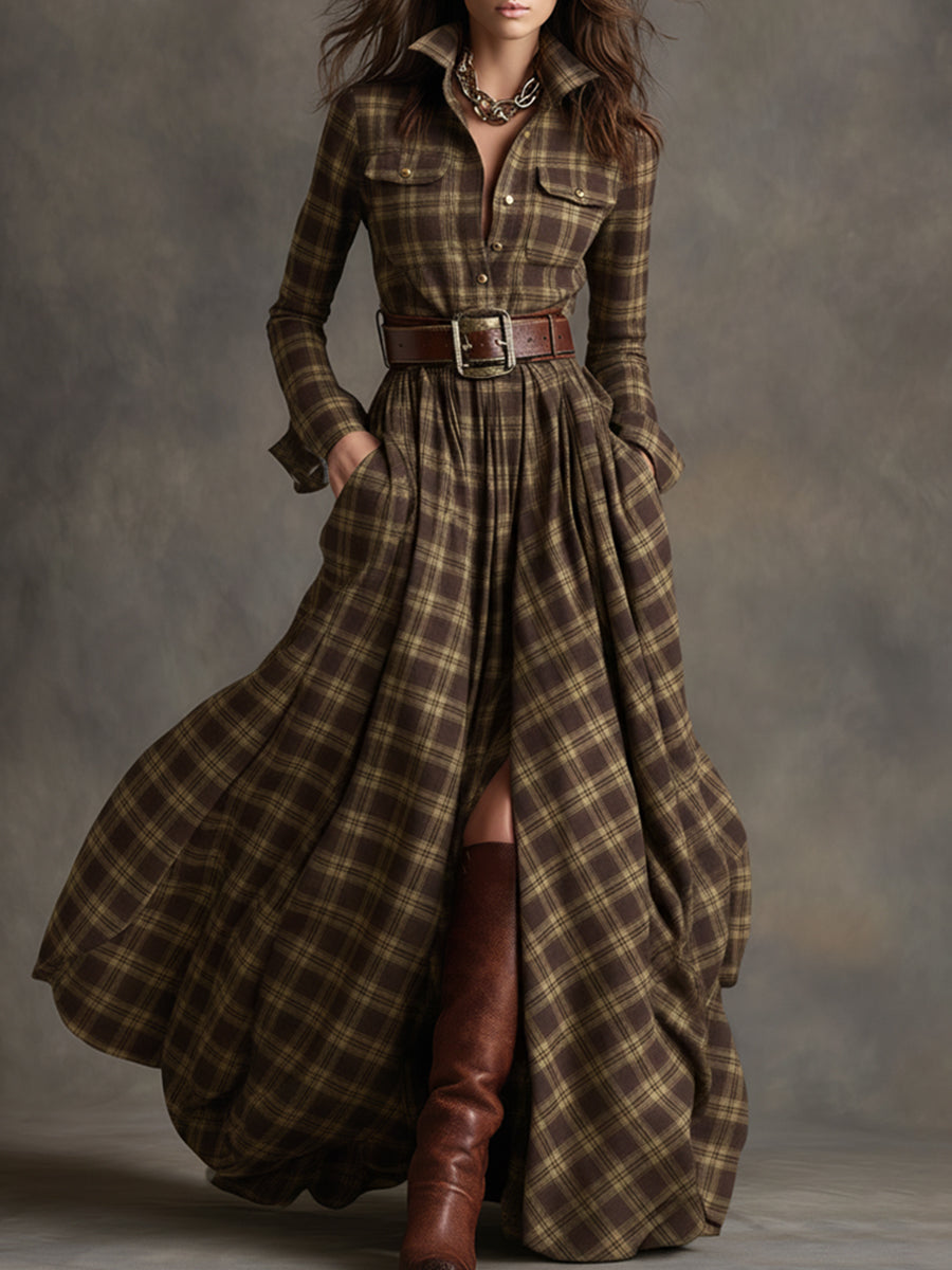 Anna-Berg | Brown Casual Dress