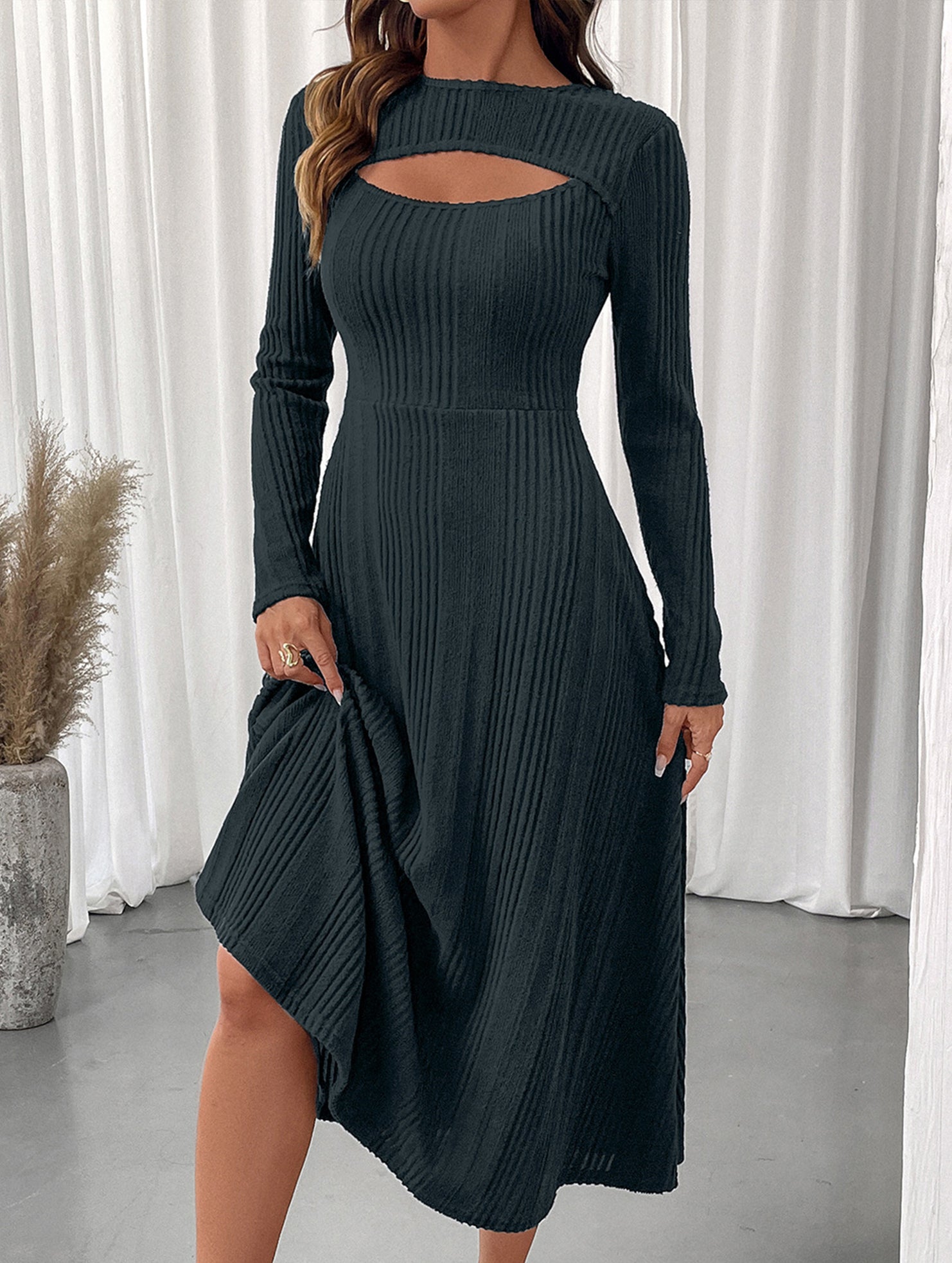 Anna-Berg | Casual Hot Girl Hollow Texture Dress