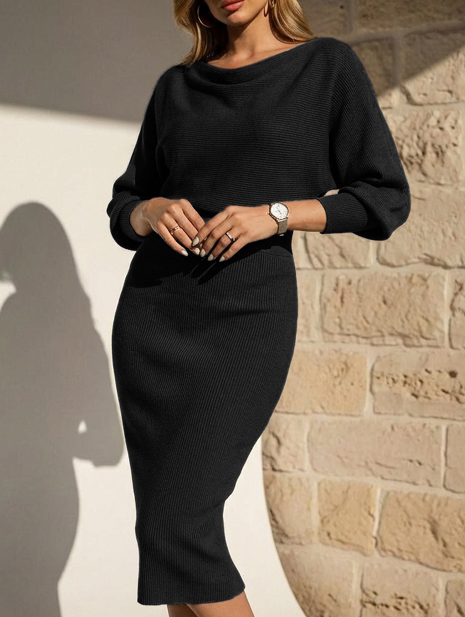 Anna-Berg | ELEGANT SLIM FIT KNIT Dress