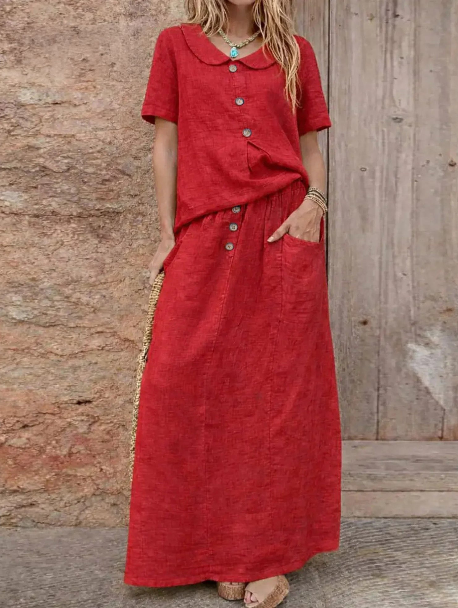 Anna-Berg | Casual Solid Color Loose Dress