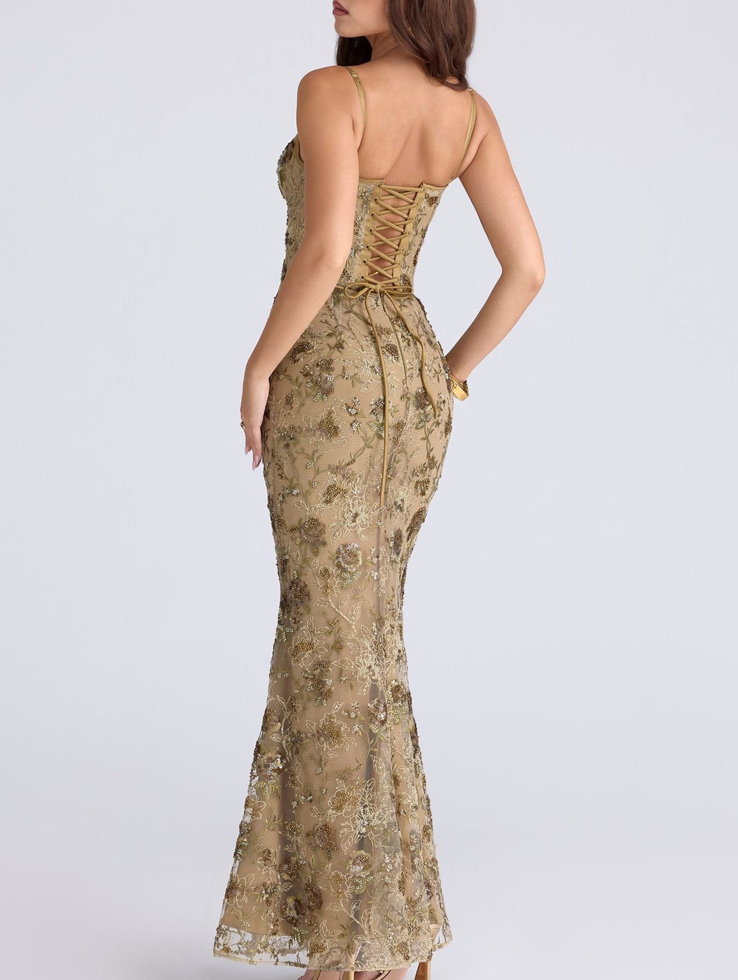 Anna-Berg | Low Neck Backless Tie Elegant Dress