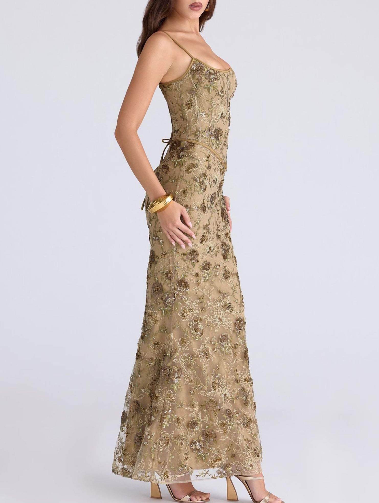 Anna-Berg | Low Neck Backless Tie Elegant Dress