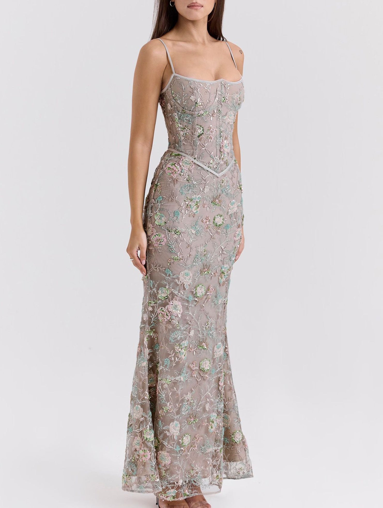 Anna-Berg | Low Neck Backless Tie Elegant Dress