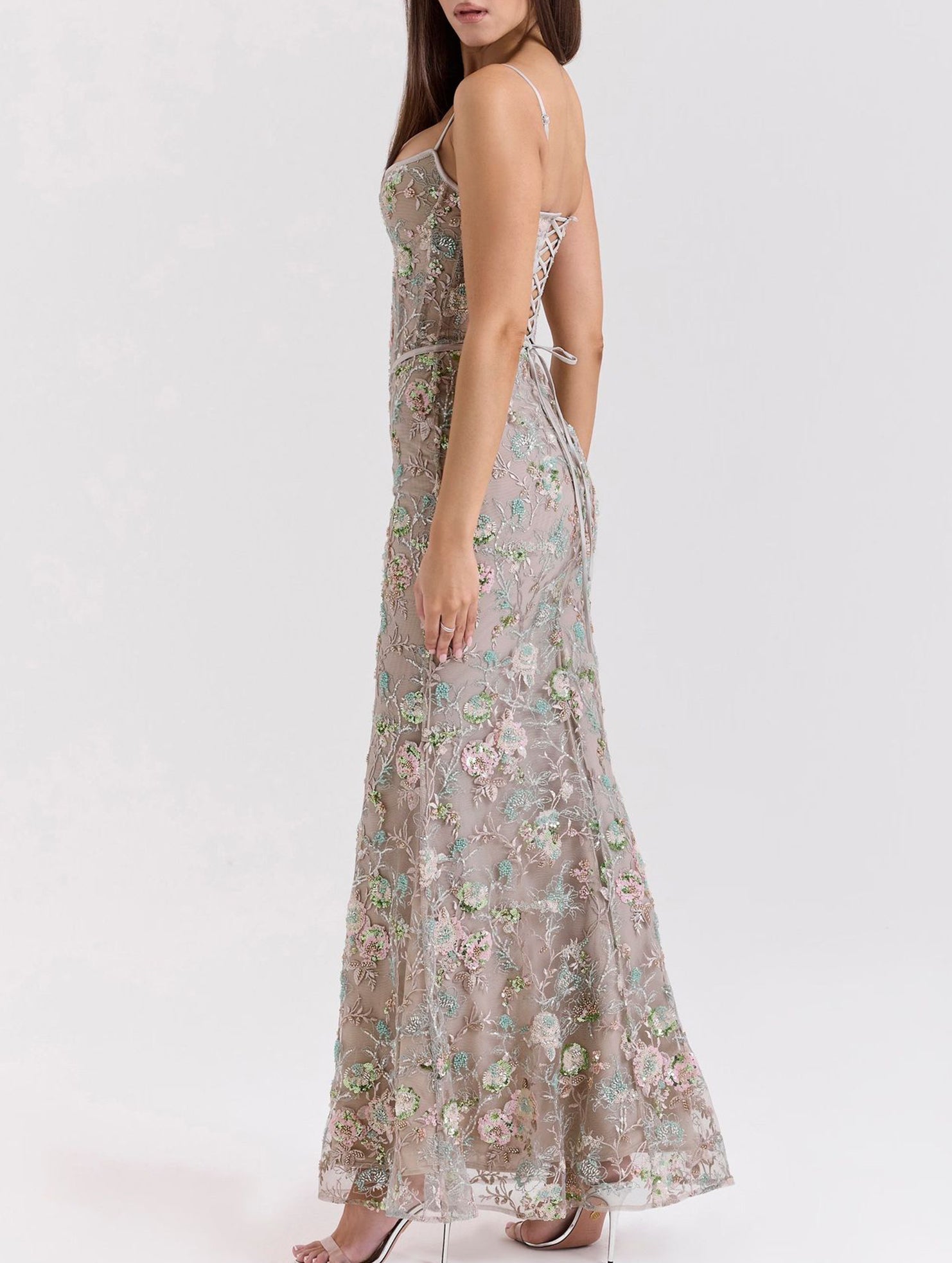 Anna-Berg | Low Neck Backless Tie Elegant Dress