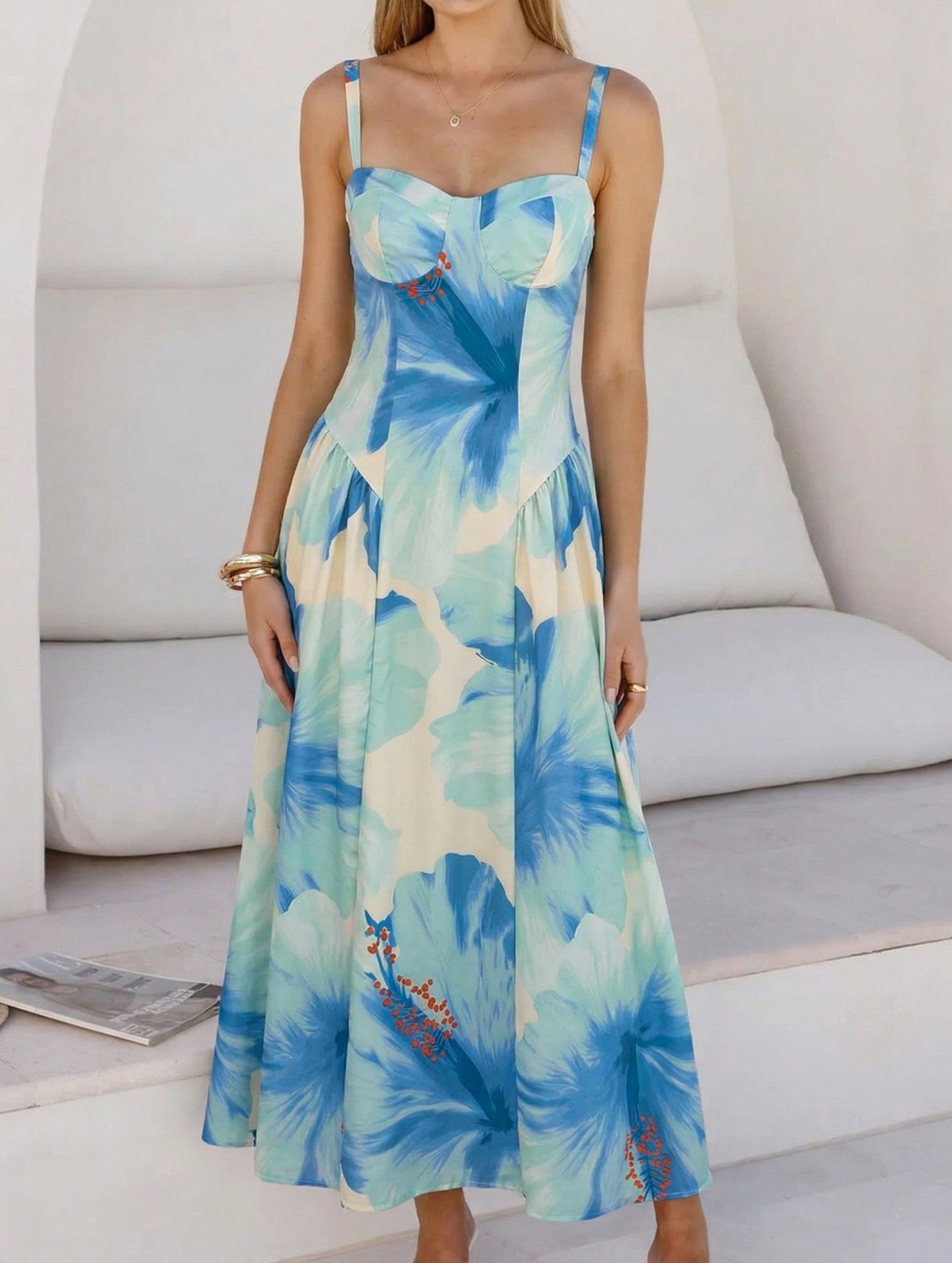 Anna-Berg | Floral Print Flowy Cami Dress