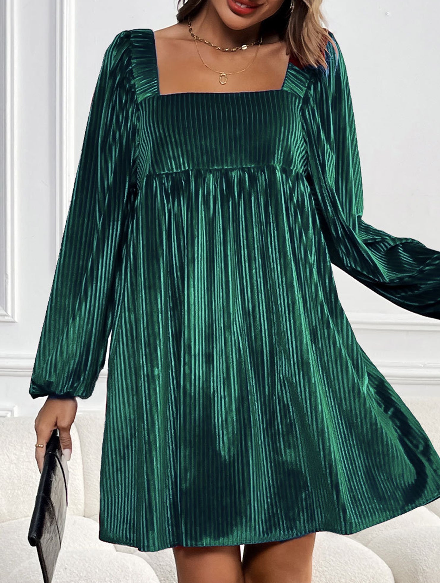 Anna-Berg | Loose Square Neck Halter Dress