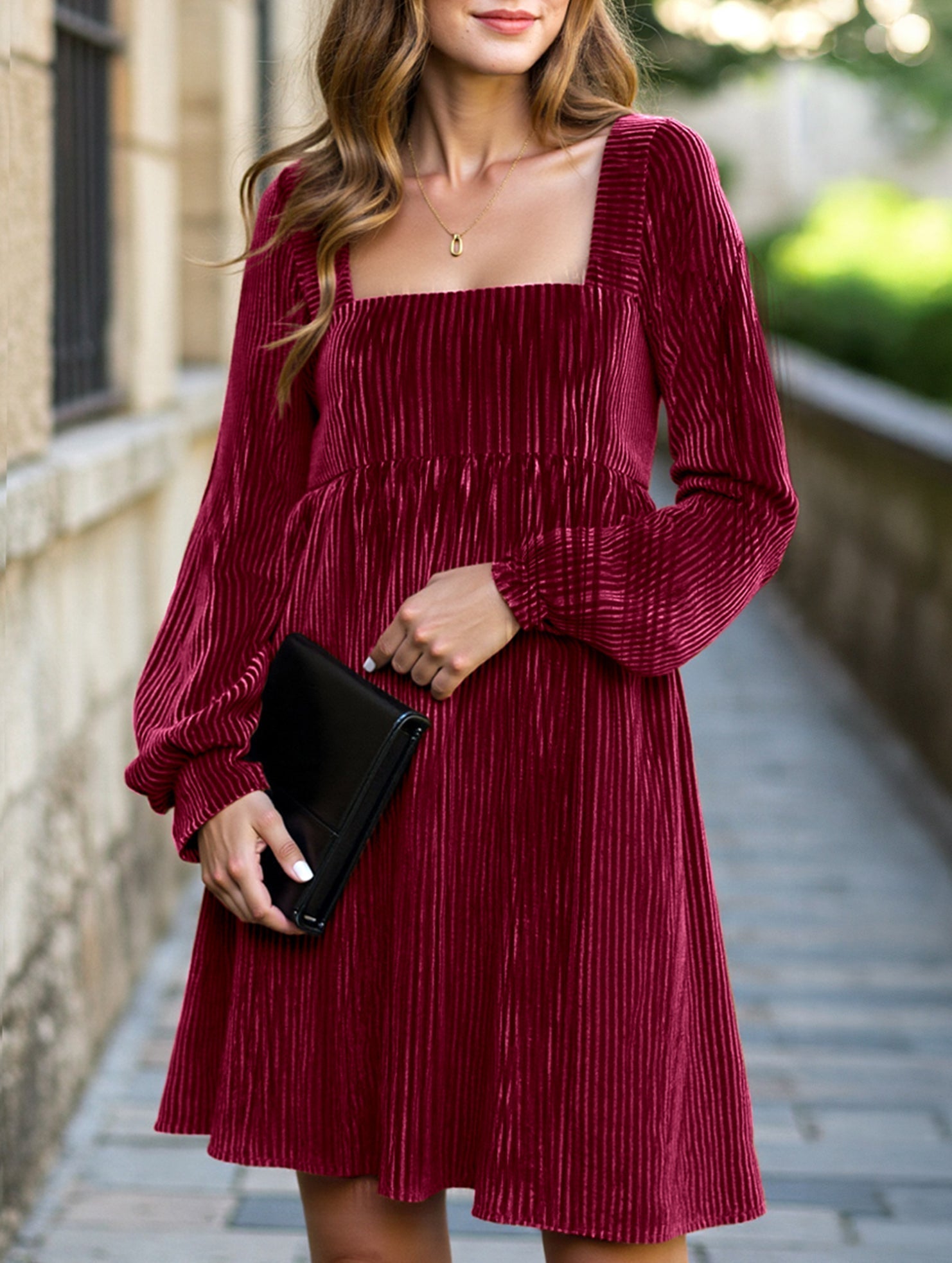 Anna-Berg | Loose Square Neck Halter Dress