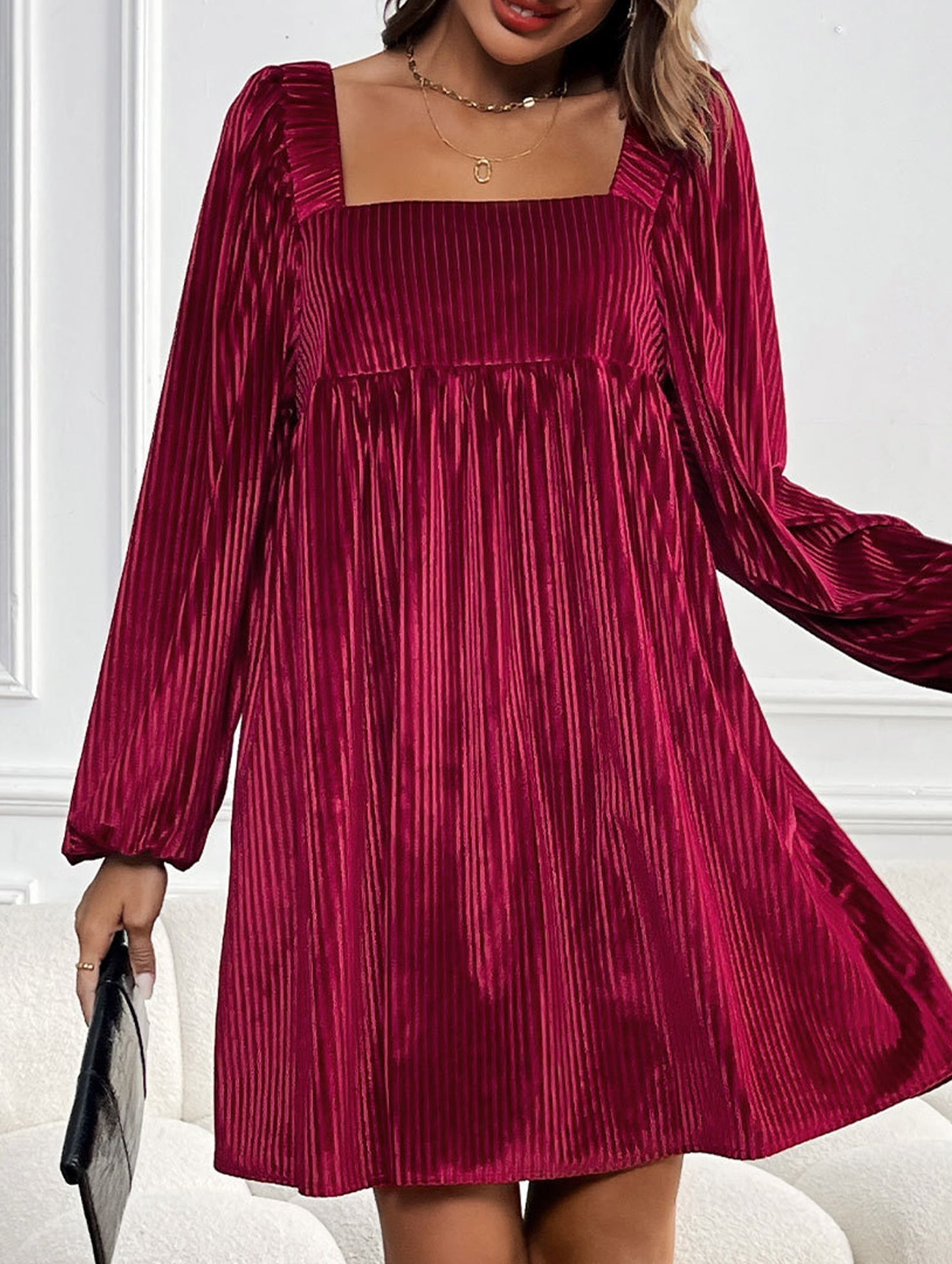 Anna-Berg | Loose Square Neck Halter Dress