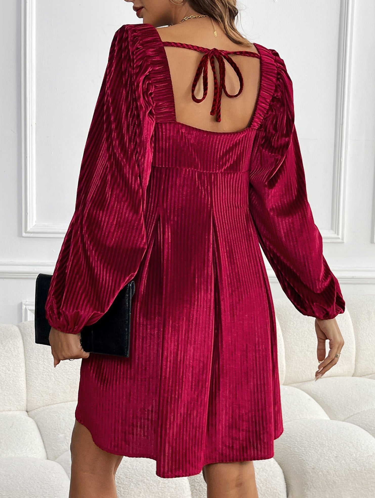 Anna-Berg | Loose Square Neck Halter Dress
