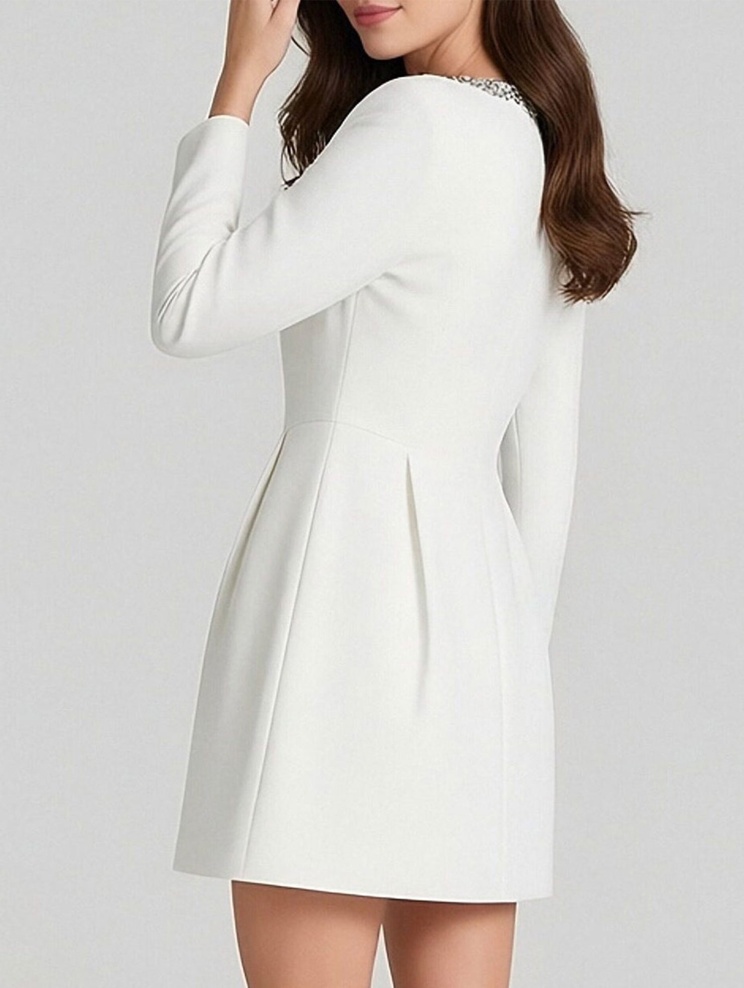 Anna-Berg | Stylish Velvet Square Neck Elegant Dress