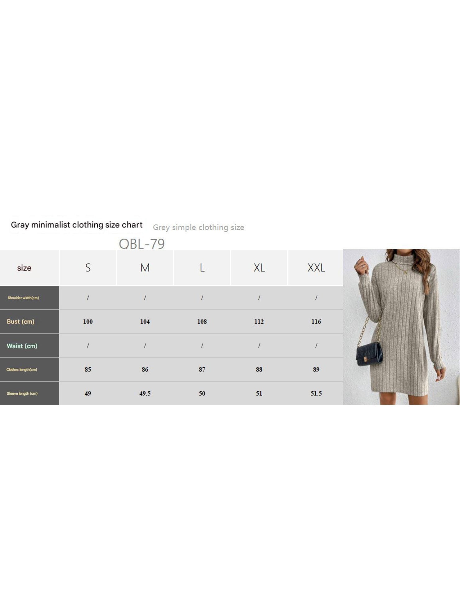 Anna-Berg | Stylish Brushed Striped Turtleneck Long-Sleeved Dress