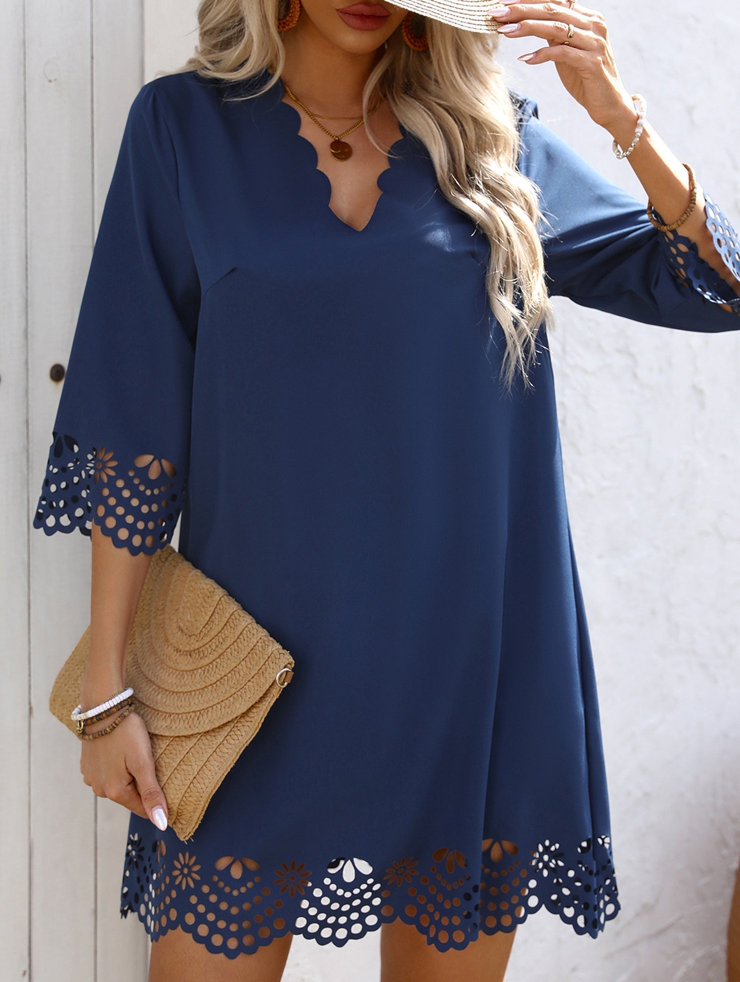 Anna-Berg | Burnout Floral A-Line Dress