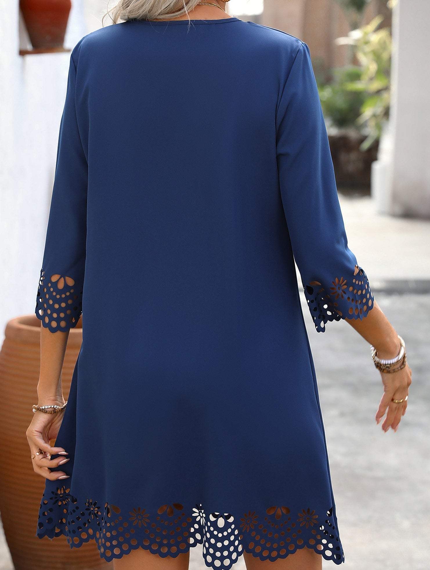 Anna-Berg | Burnout Floral A-Line Dress
