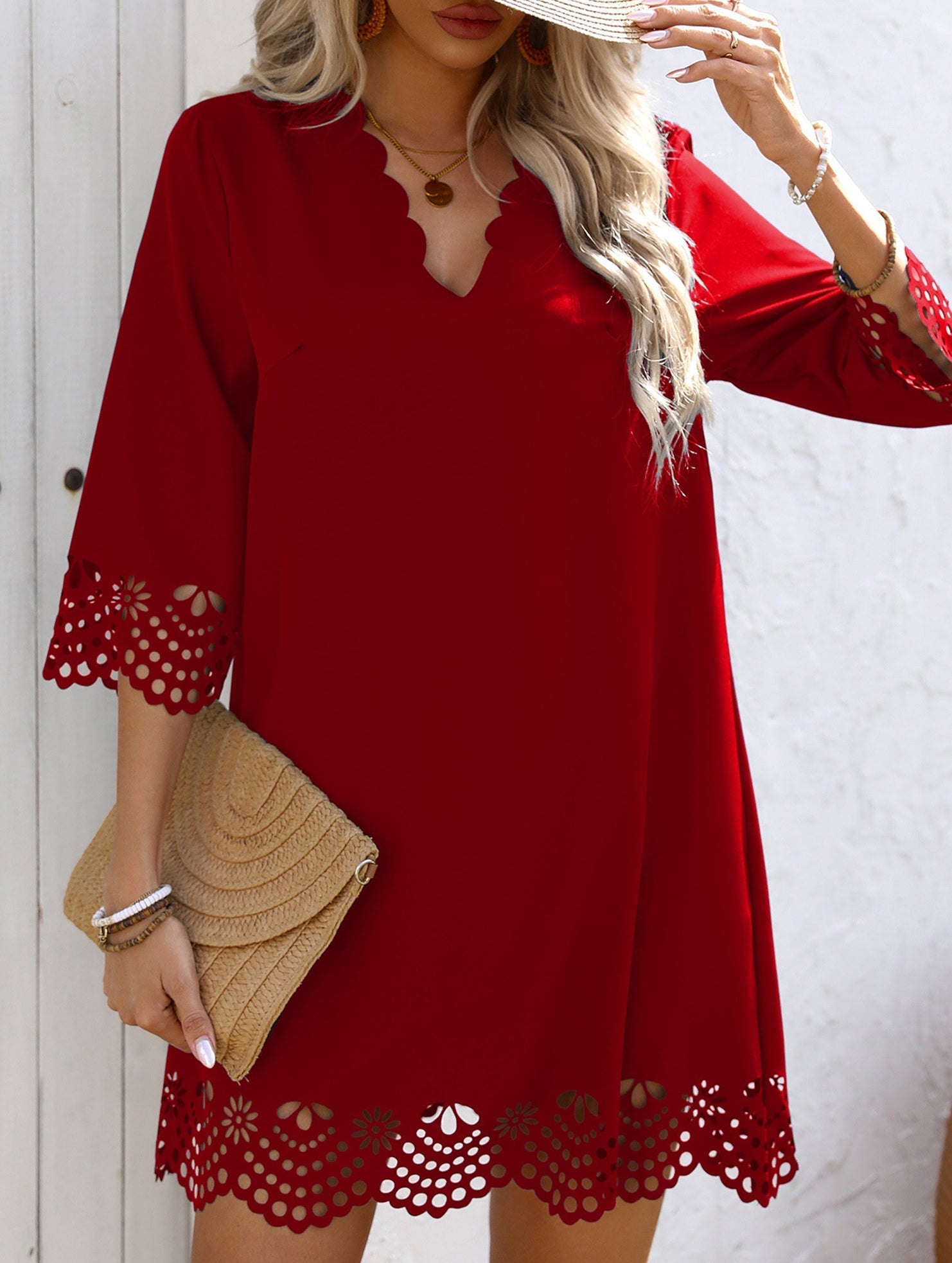 Anna-Berg | Burnout Floral A-Line Dress