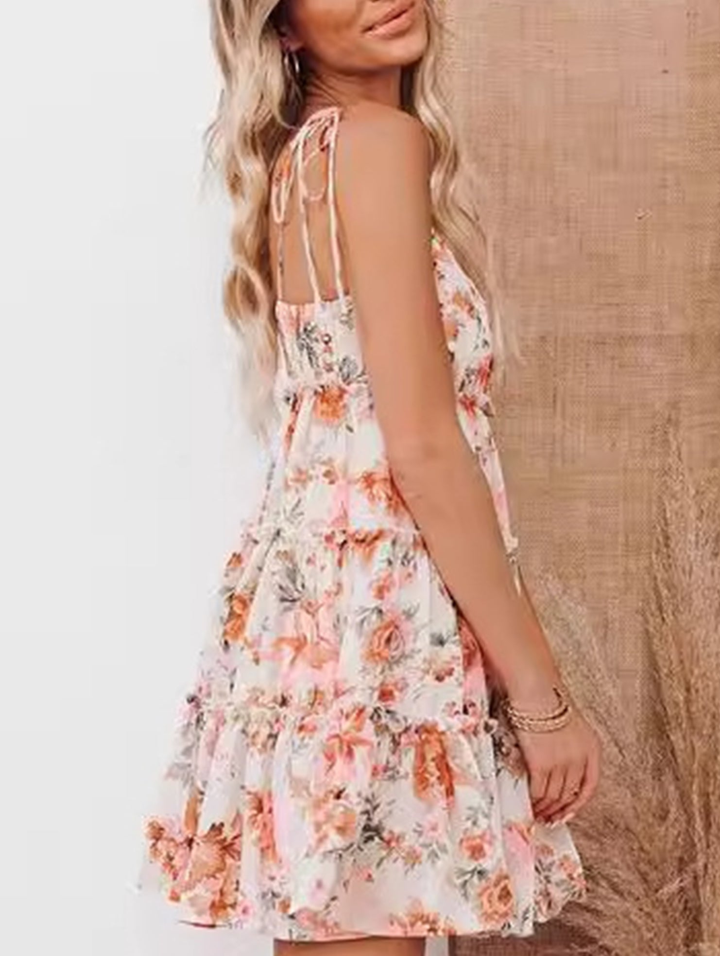 Anna-Berg | Casual Floral Print Short Sleeve Dress