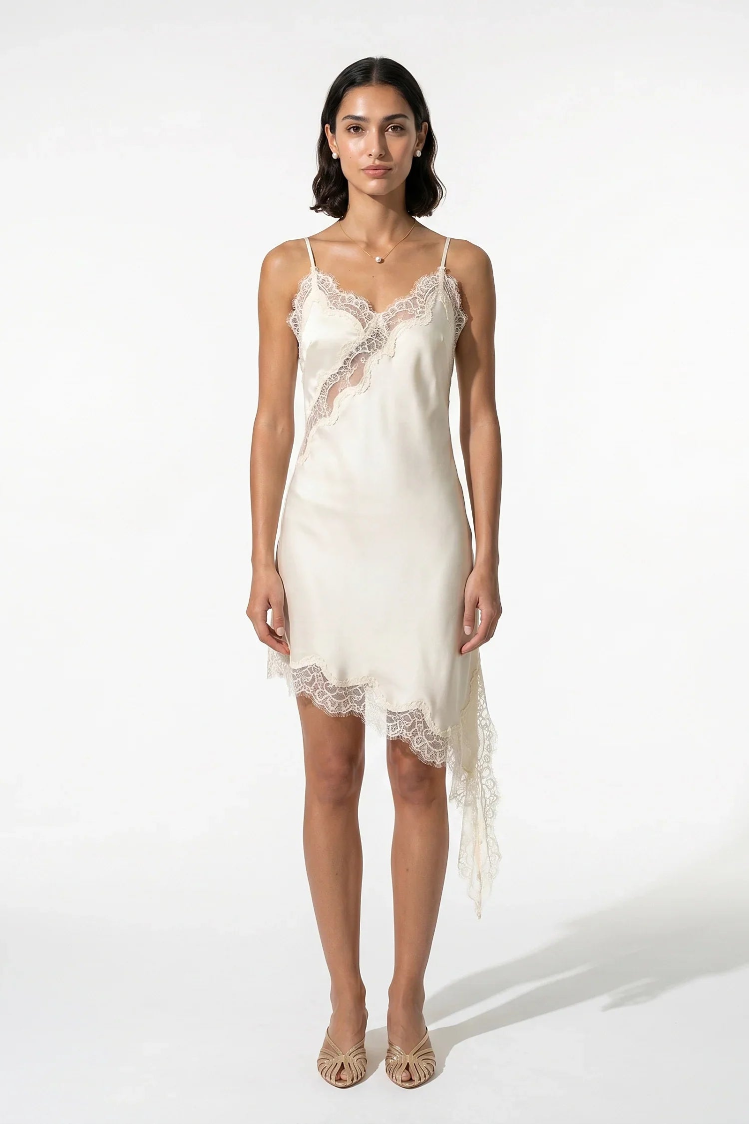Anna-Berg | Lace Slip Backless Spaghetti Strap Dress