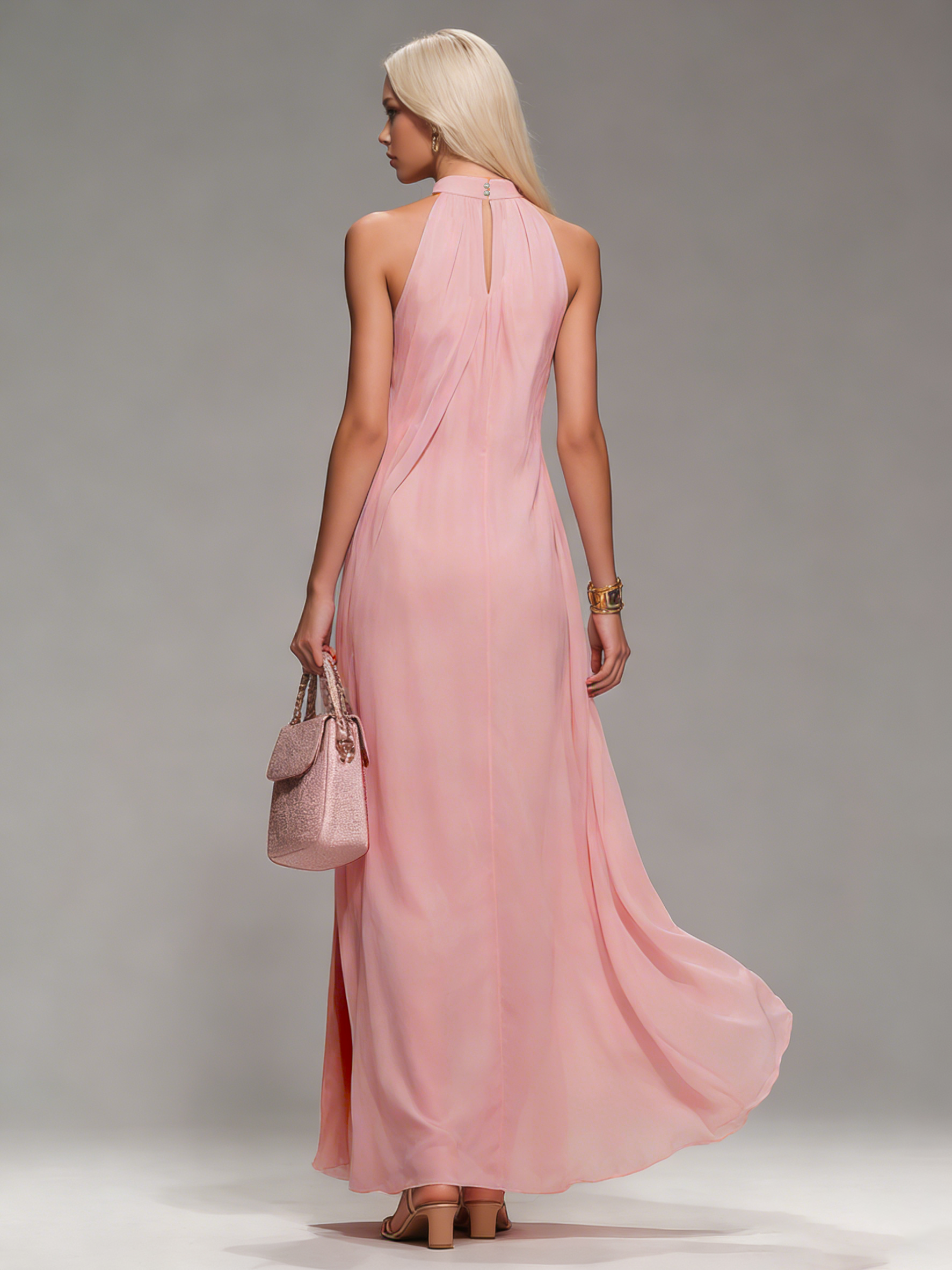 Anna-Berg | Chiffon Halter Neck Comfortable Evening Dress