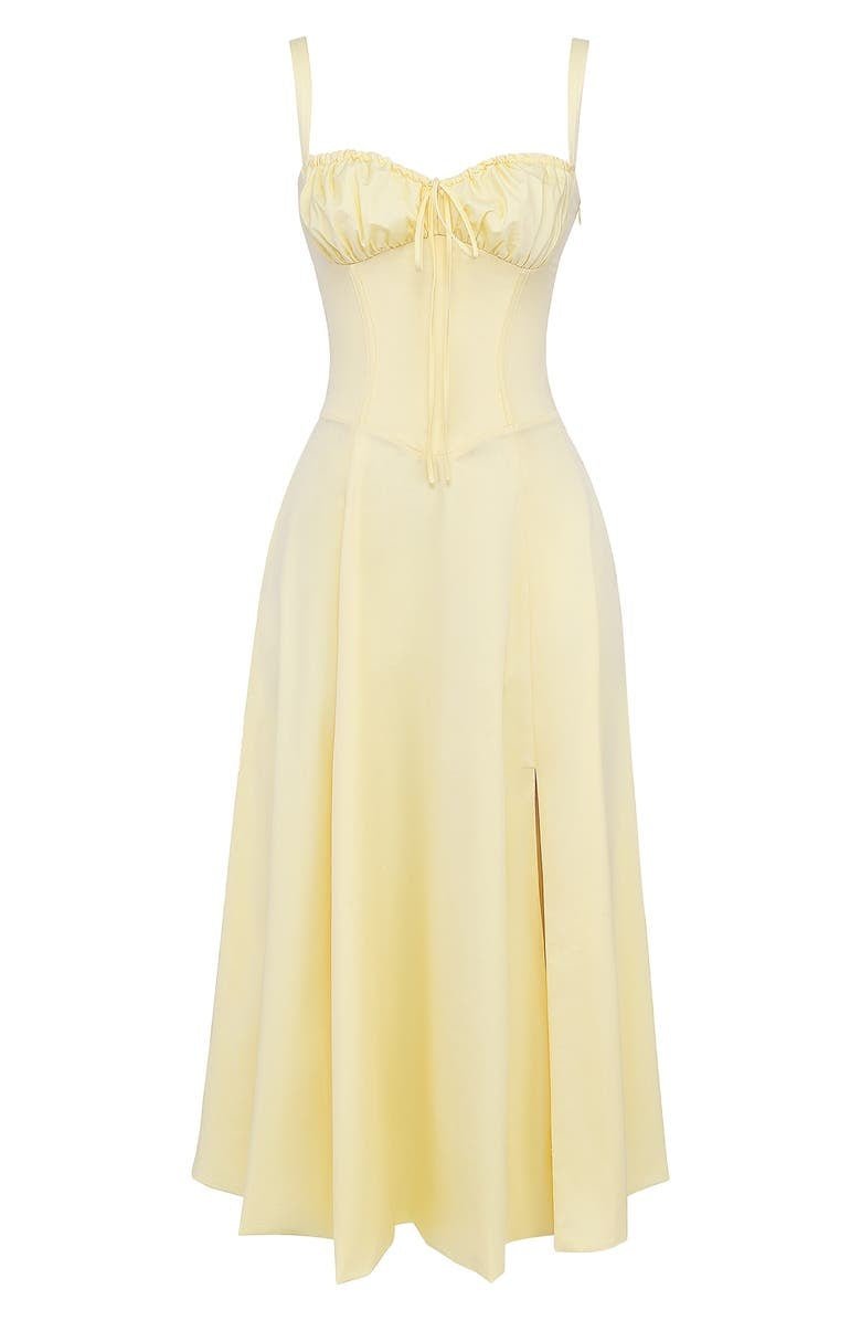 Anna-Berg | Midi Dress - Tailored Waist, Flowing Skirt